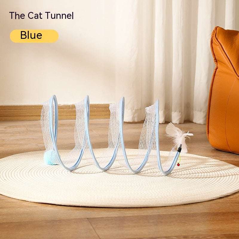 Unleash Natural Instincts with Our Interactive Folded Cat Tunnel