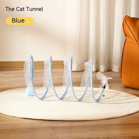 Unleash Natural Instincts with Our Interactive Folded Cat Tunnel