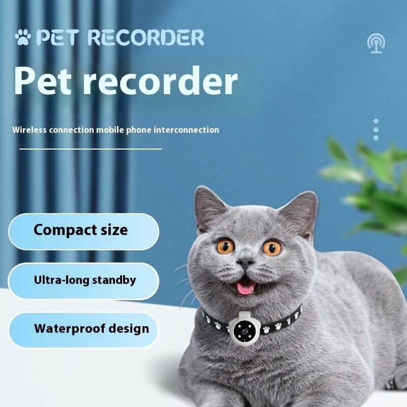 Pets Recorder Pet Tracker Collar Dogs And Cats Viewing Angle Motion Recording Camera Action Camera With Video Records Cat Collars Camera Sport Pet Products - Gadget Aliens 
