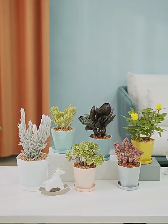 Balcony Household Plastic Flower Pot Resin Nordic